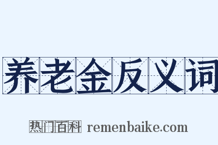 养老金反义词是什么意思的图片